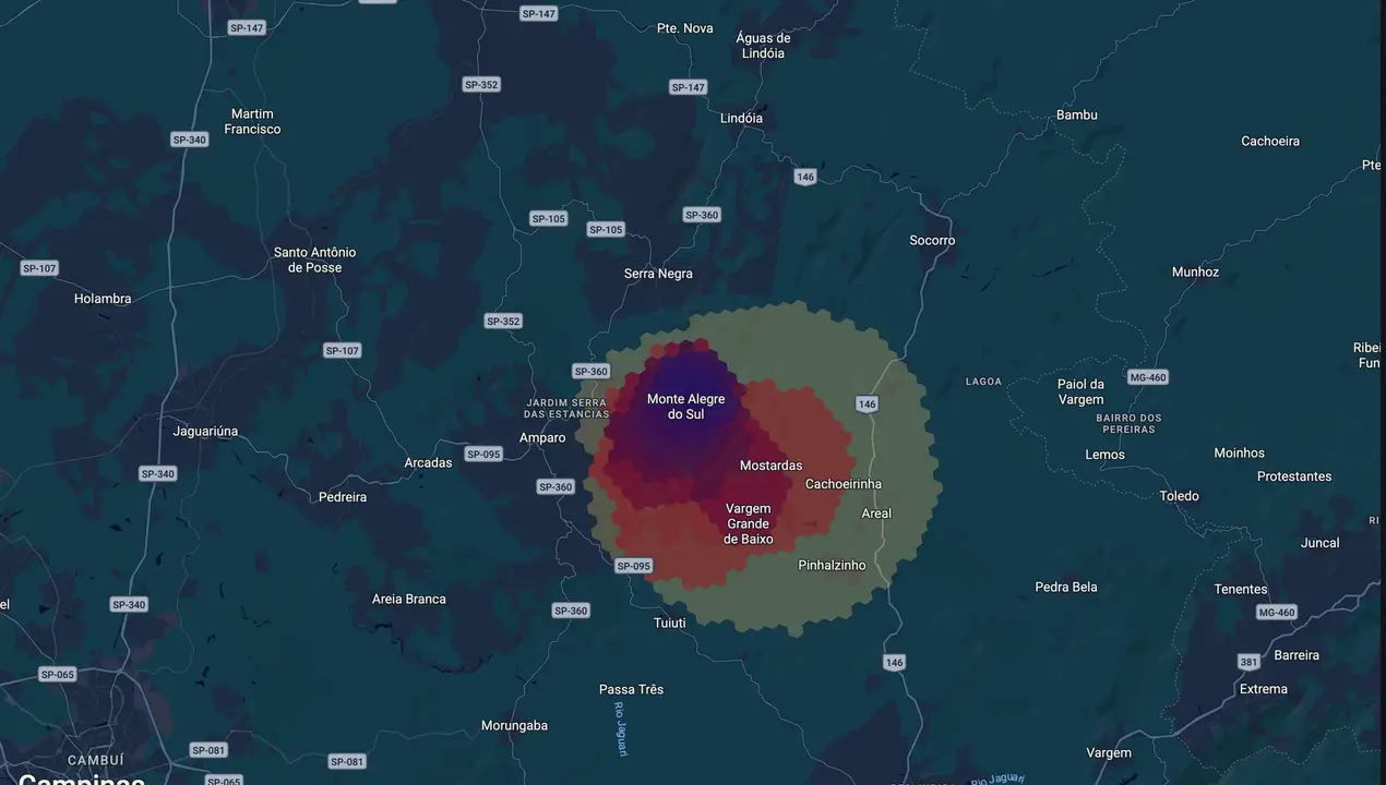 Mapa eleitoral de Rafa Vezzan