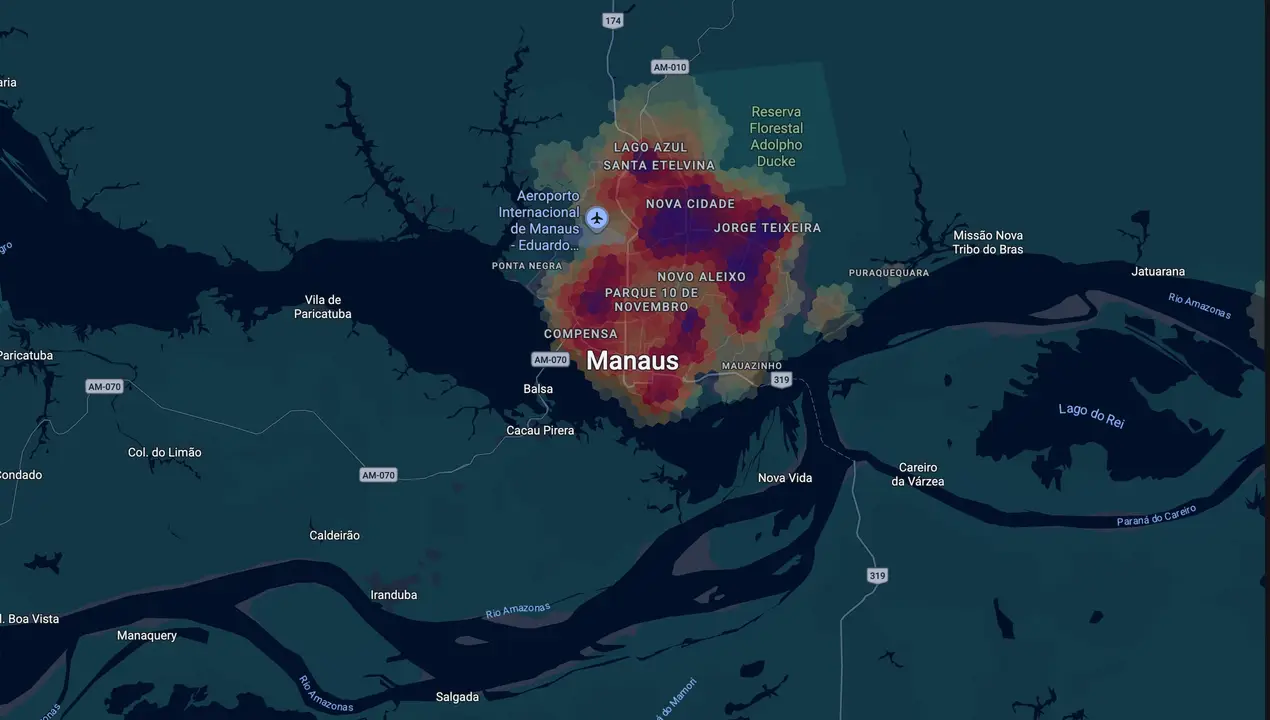 Mapa eleitoral de Raiff Matos