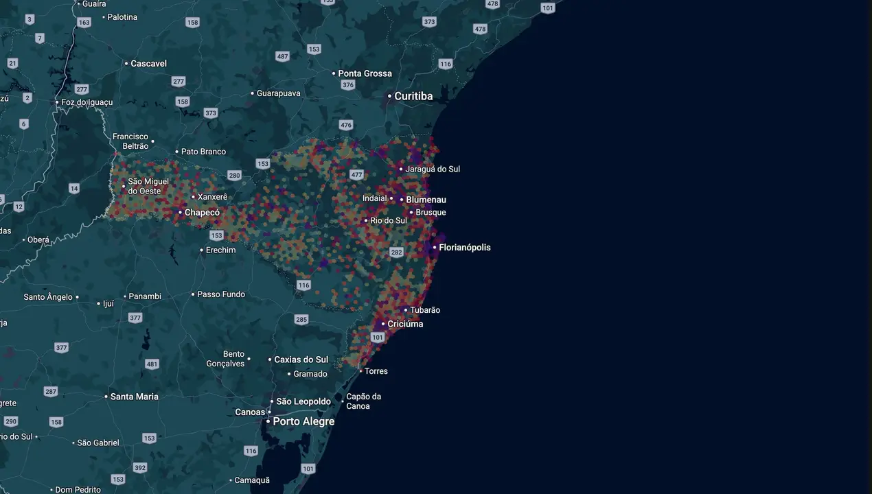 Mapa eleitoral de Raimundo Colombo