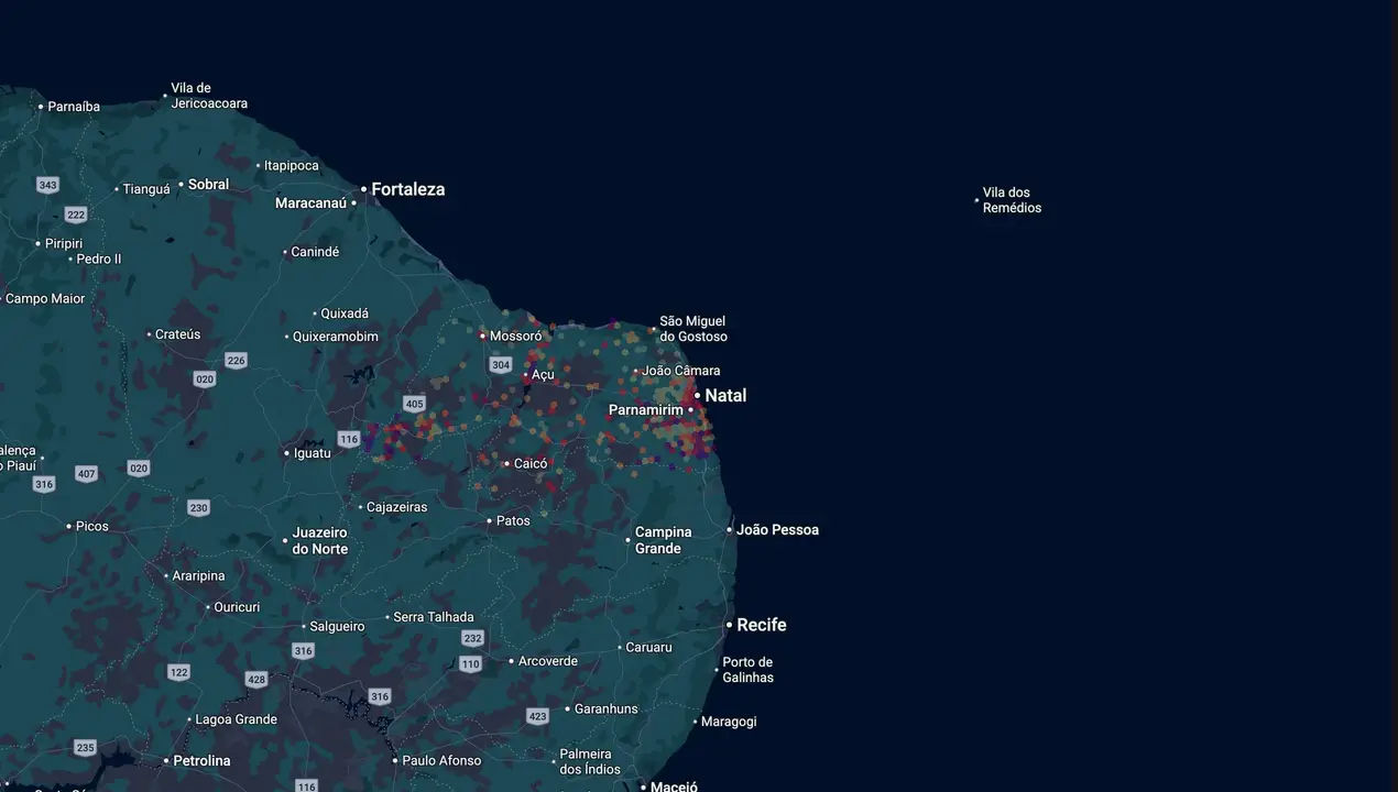 Mapa eleitoral de Raimundo Fernandes