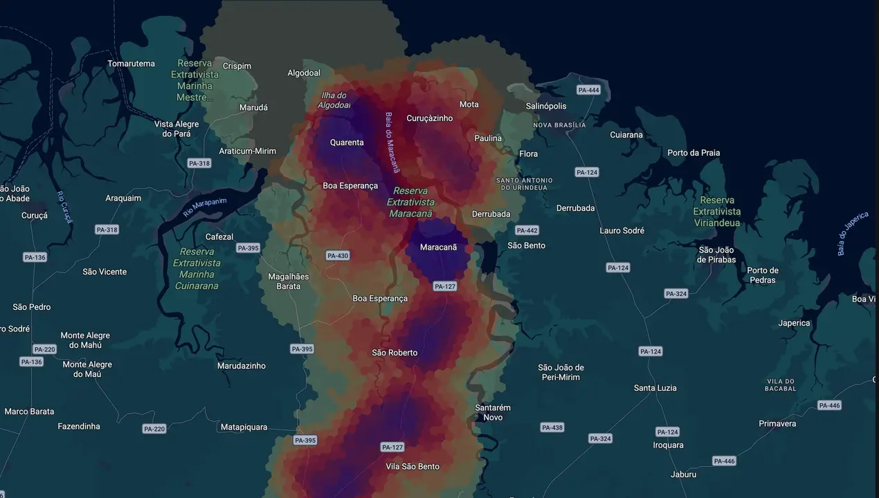 Mapa eleitoral de Reginaldo Carrera