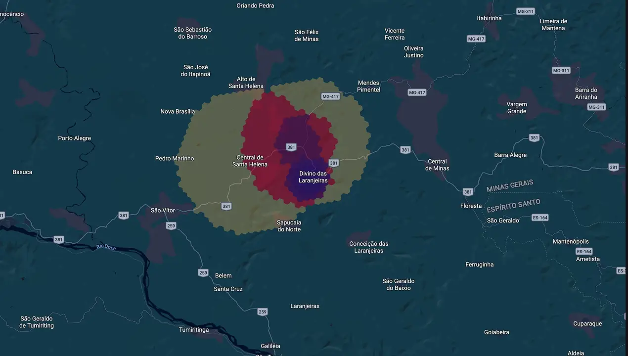 Mapa eleitoral de Reinaldo