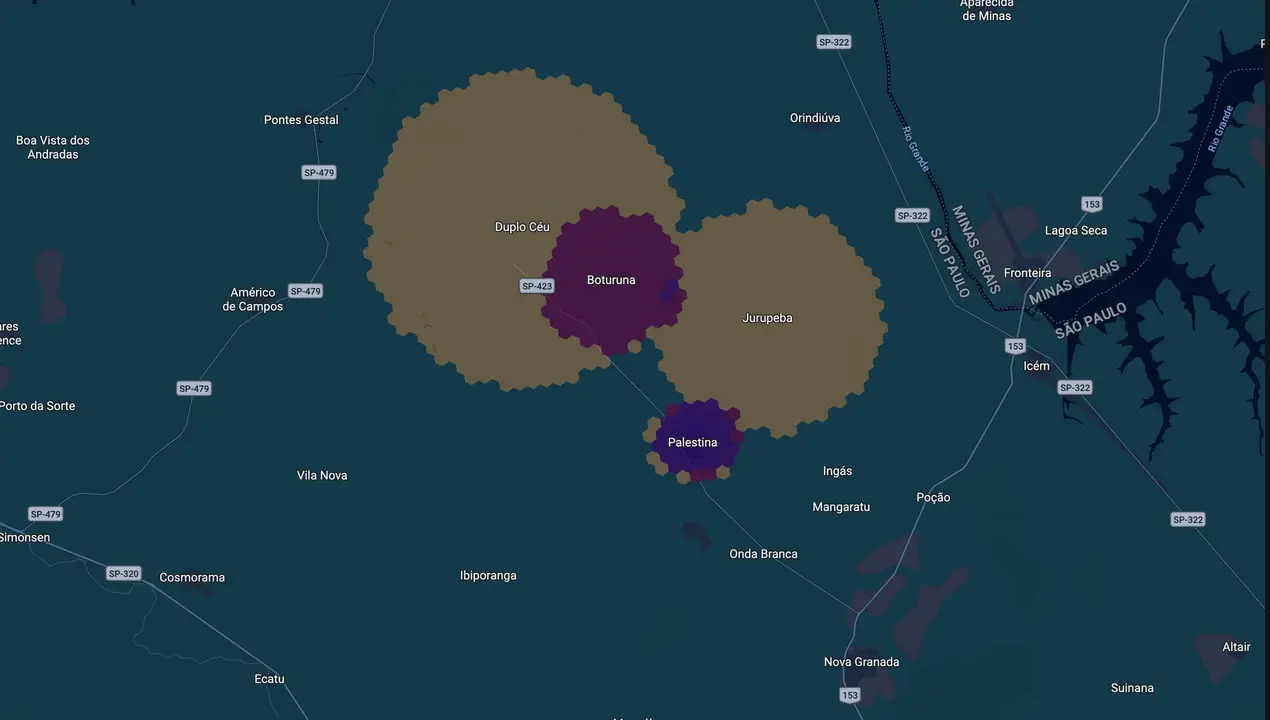 Mapa eleitoral de Reinaldo Cunha