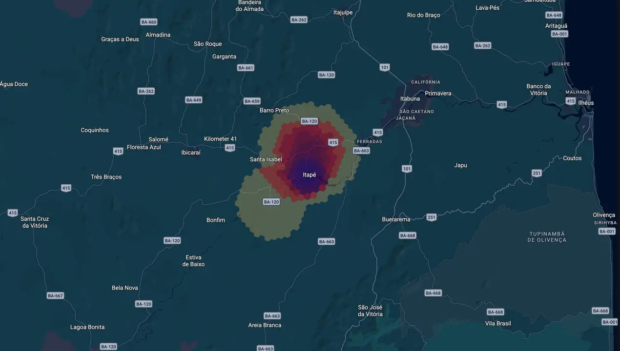 Mapa eleitoral de Reinaldo das Batatas