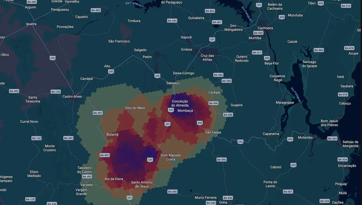 Mapa eleitoral de Renata