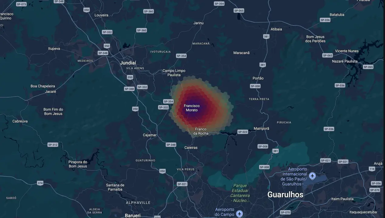 Mapa eleitoral de Renata Sene