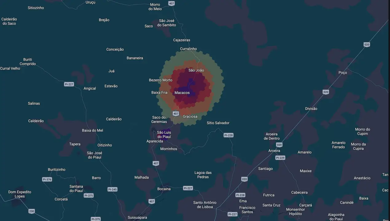 Mapa eleitoral de Renato Pio