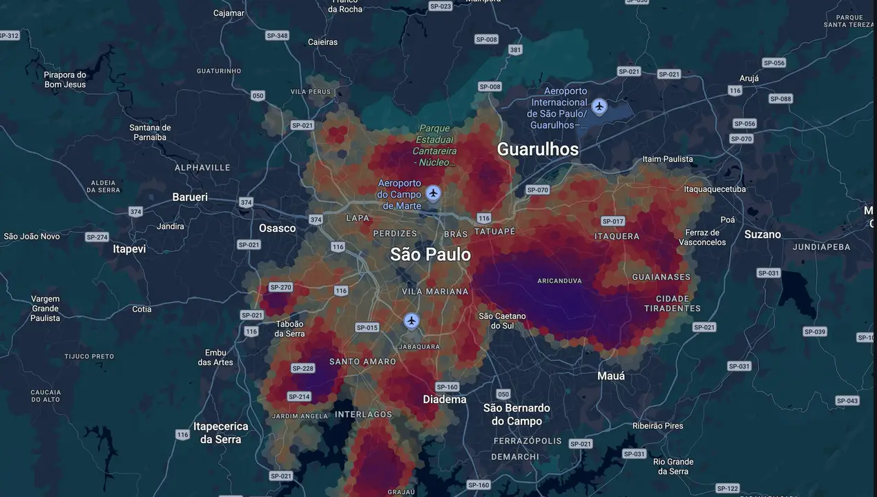 Mapa eleitoral de Rinaldi Digilio