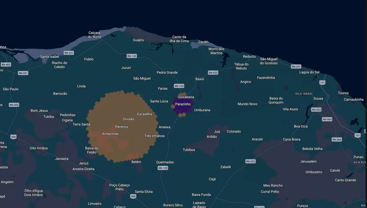 Mapa eleitoral de Rita