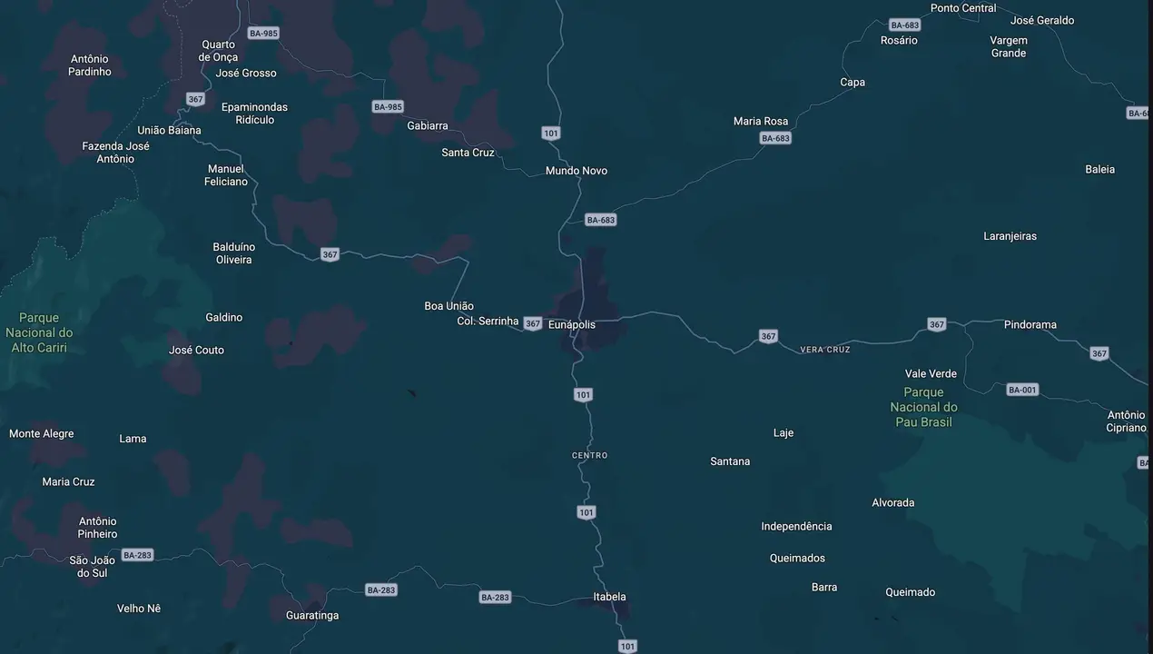 Mapa eleitoral de Robério Oliveira