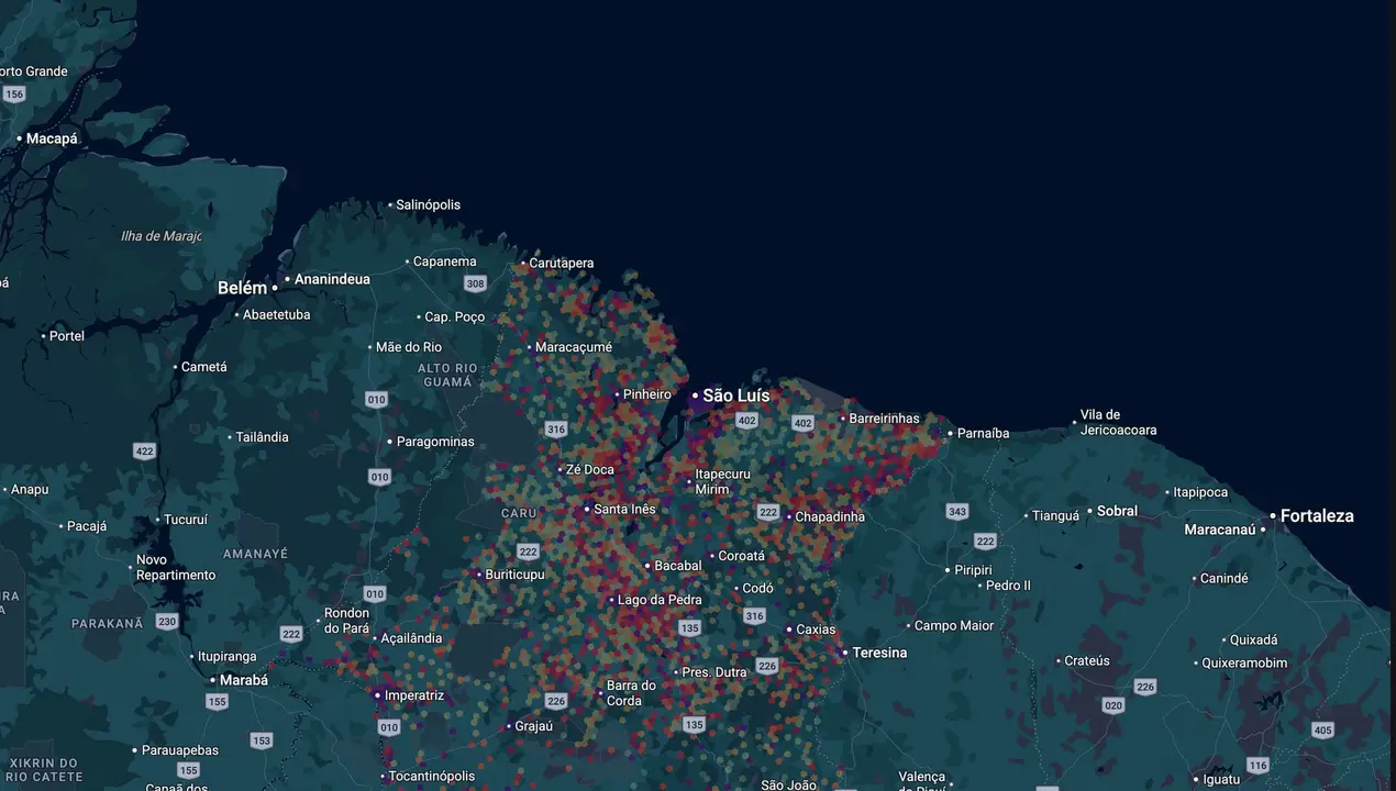 Mapa eleitoral de Roberto Rocha