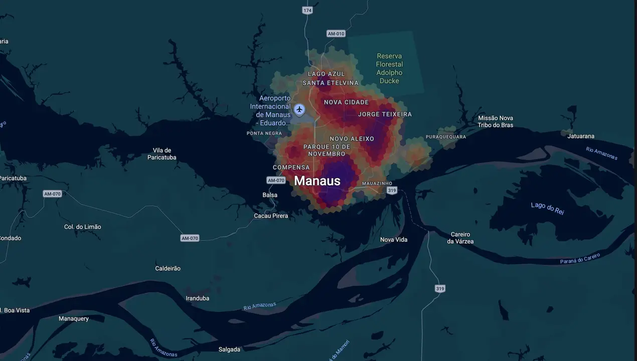 Mapa eleitoral de Roberto Sabino