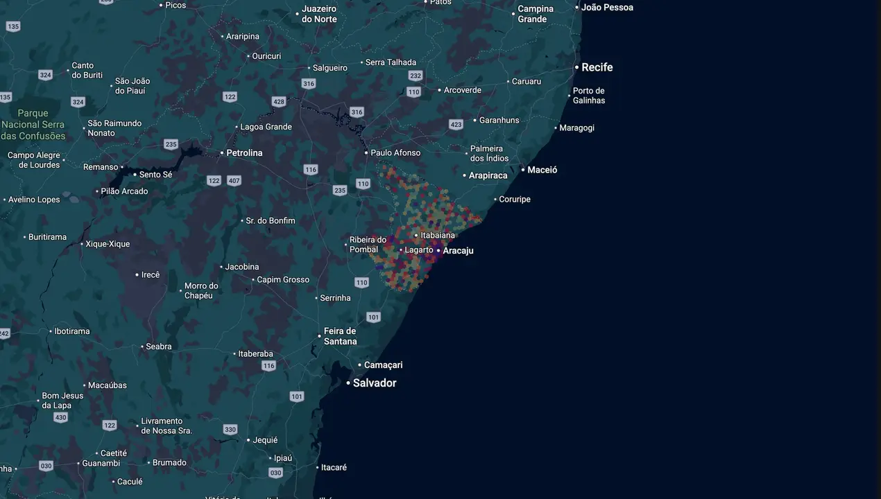 Mapa eleitoral de Rodrigo Valadares