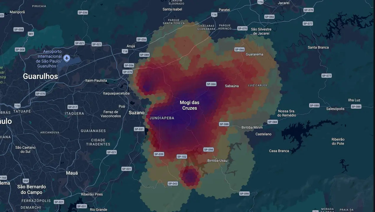 Mapa eleitoral de Rodrigo Valverde