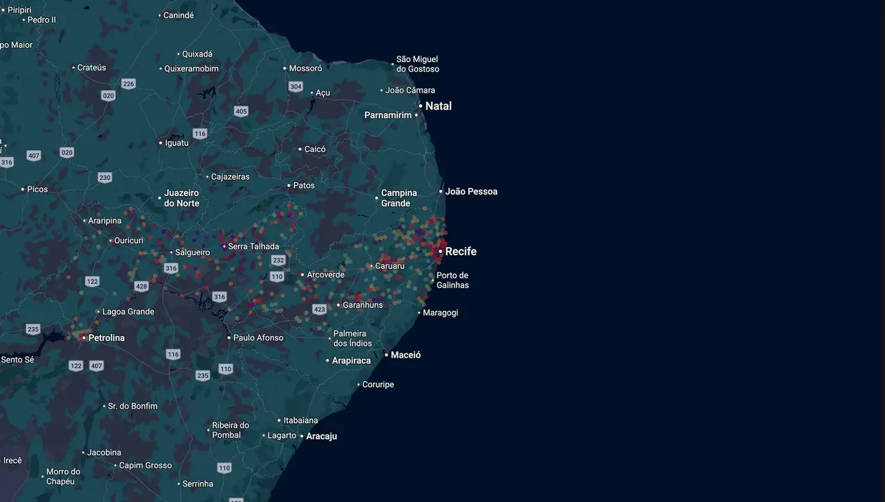 Mapa eleitoral de Rogério Leão
