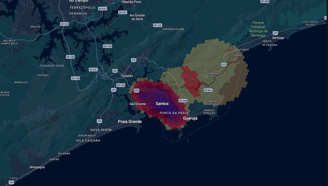 Mapa eleitoral de Rogério Santos