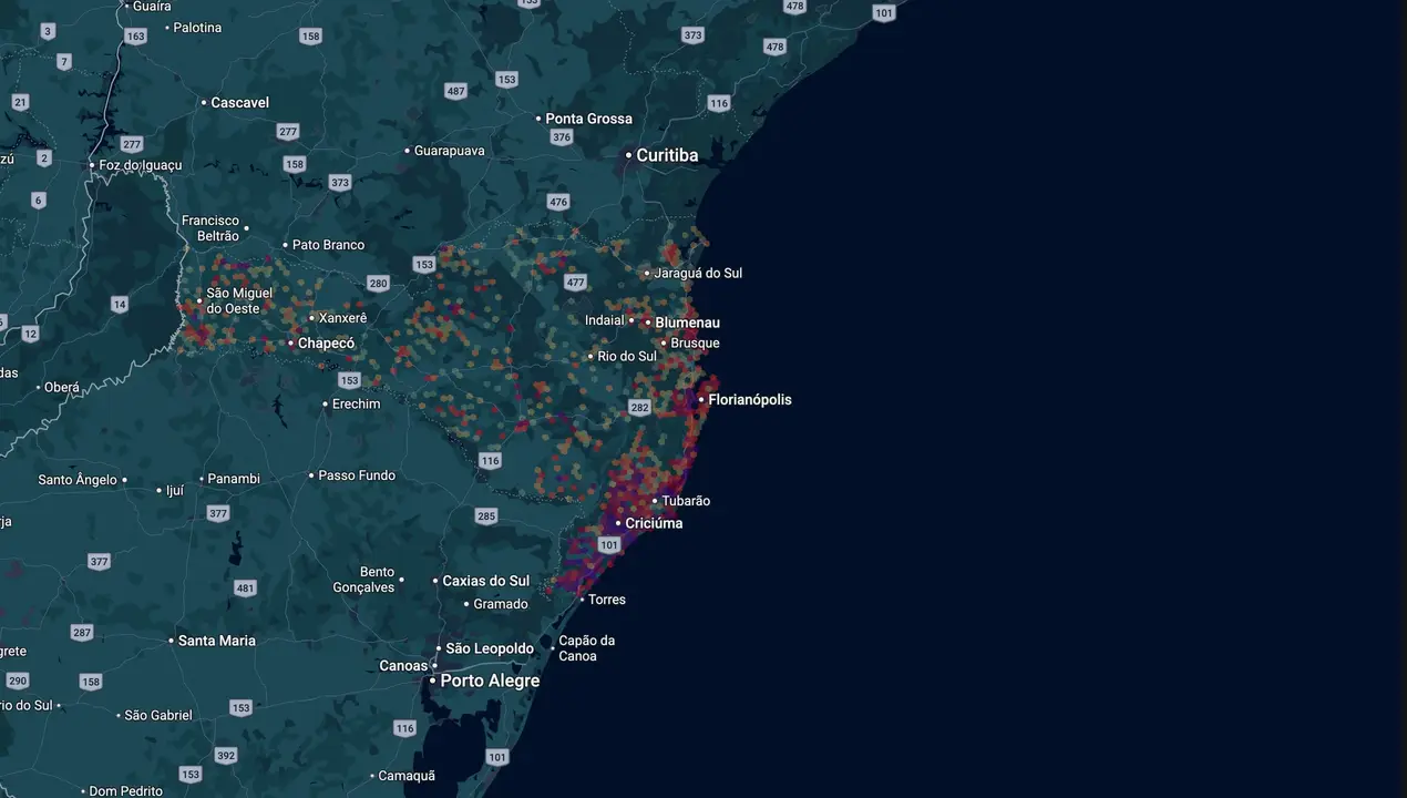 Mapa eleitoral de Ronaldo Benedet