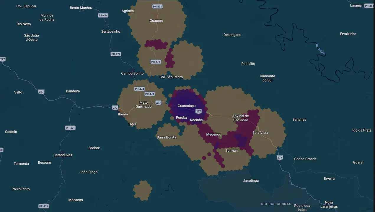 Mapa eleitoral de Ronaldo Cazella