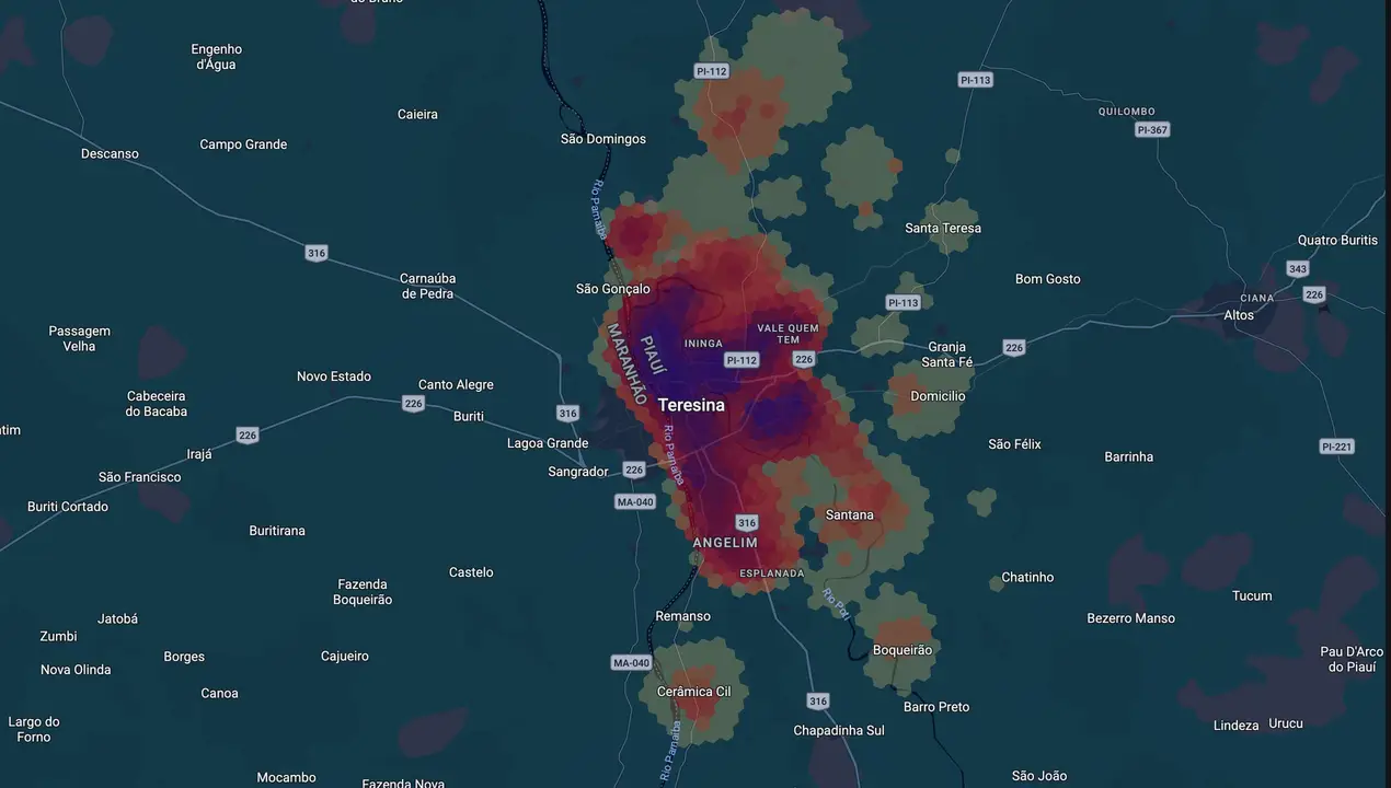 Mapa eleitoral de Roncallin