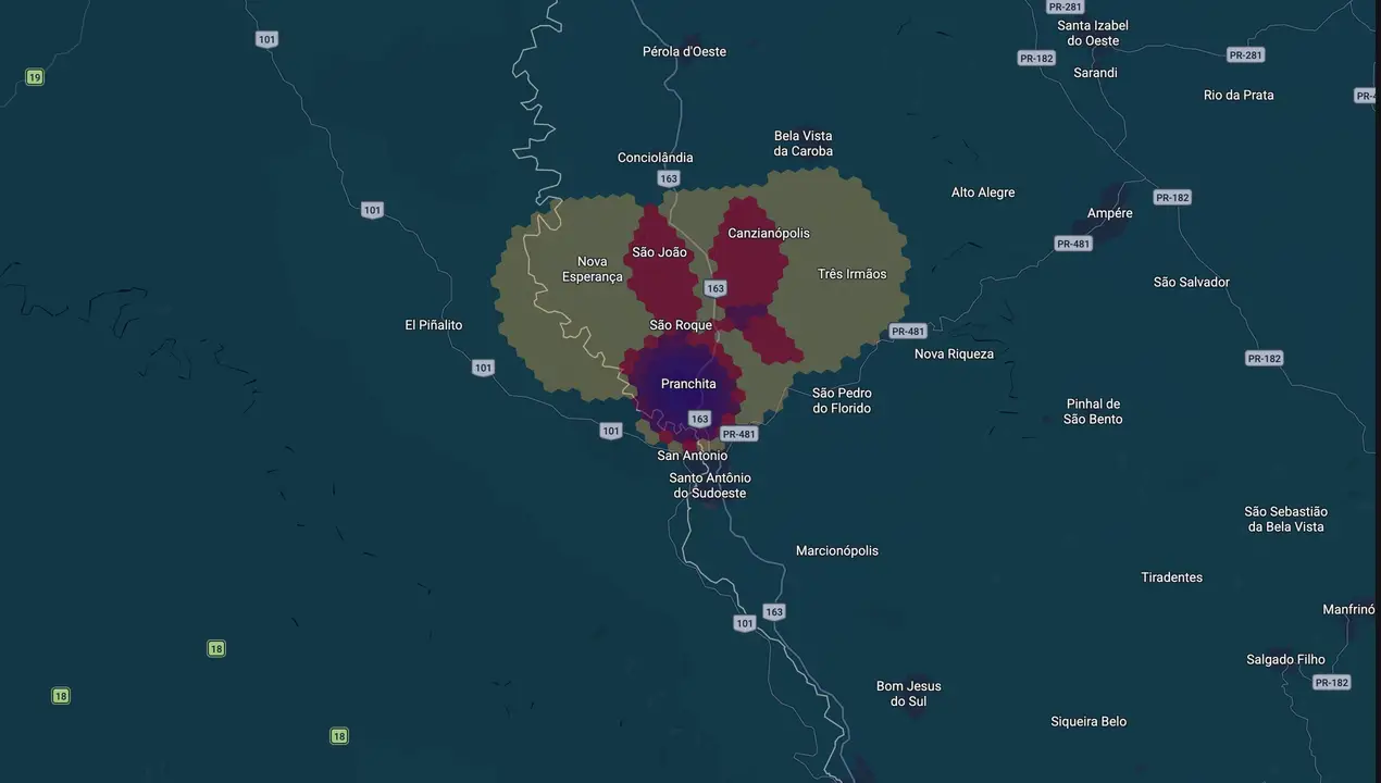 Mapa eleitoral de Ronimar Sartor