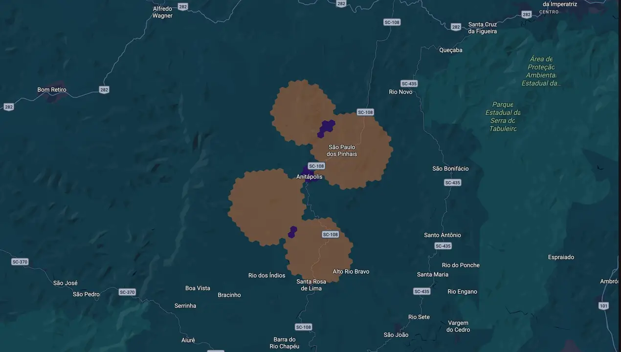 Mapa eleitoral de Solange Back