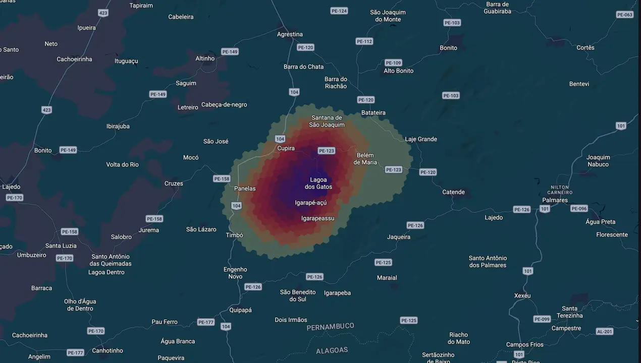 Mapa eleitoral de Stênio