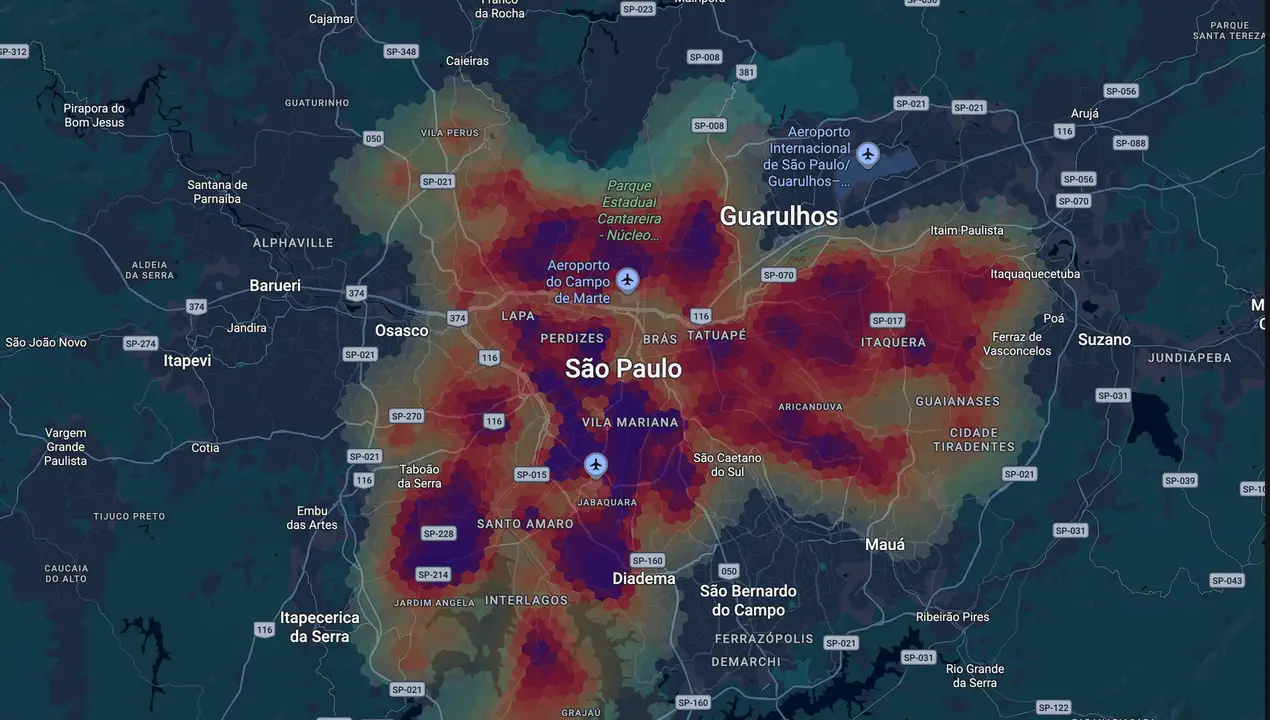 Mapa eleitoral de Tabata Amaral