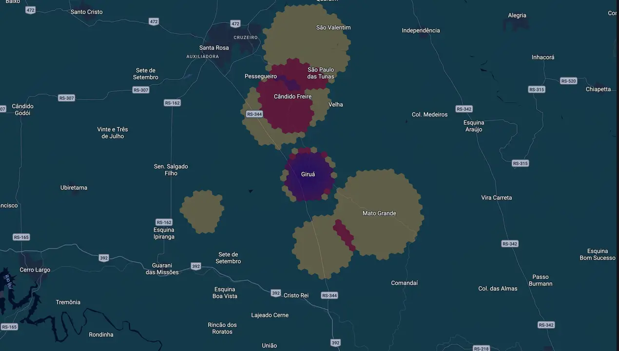 Mapa eleitoral de Taborda
