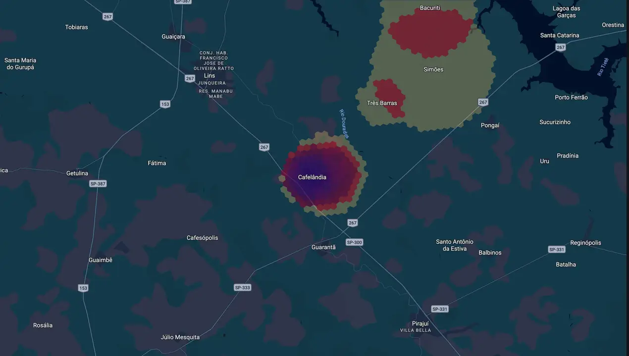 Mapa eleitoral de Tais Contieri