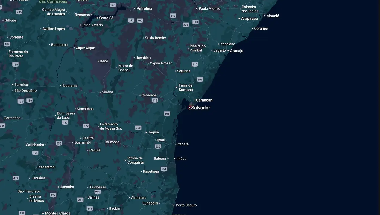 Mapa eleitoral de Tâmara Azevedo