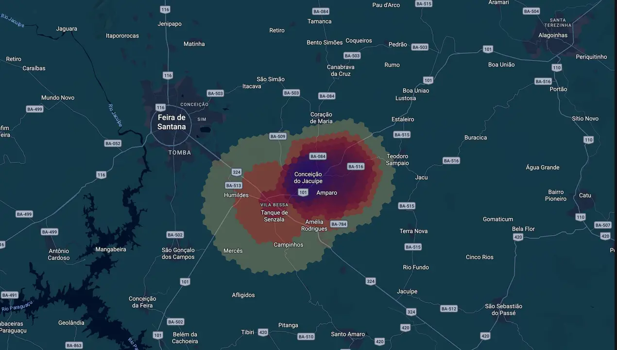 Mapa eleitoral de Tania Yoshida