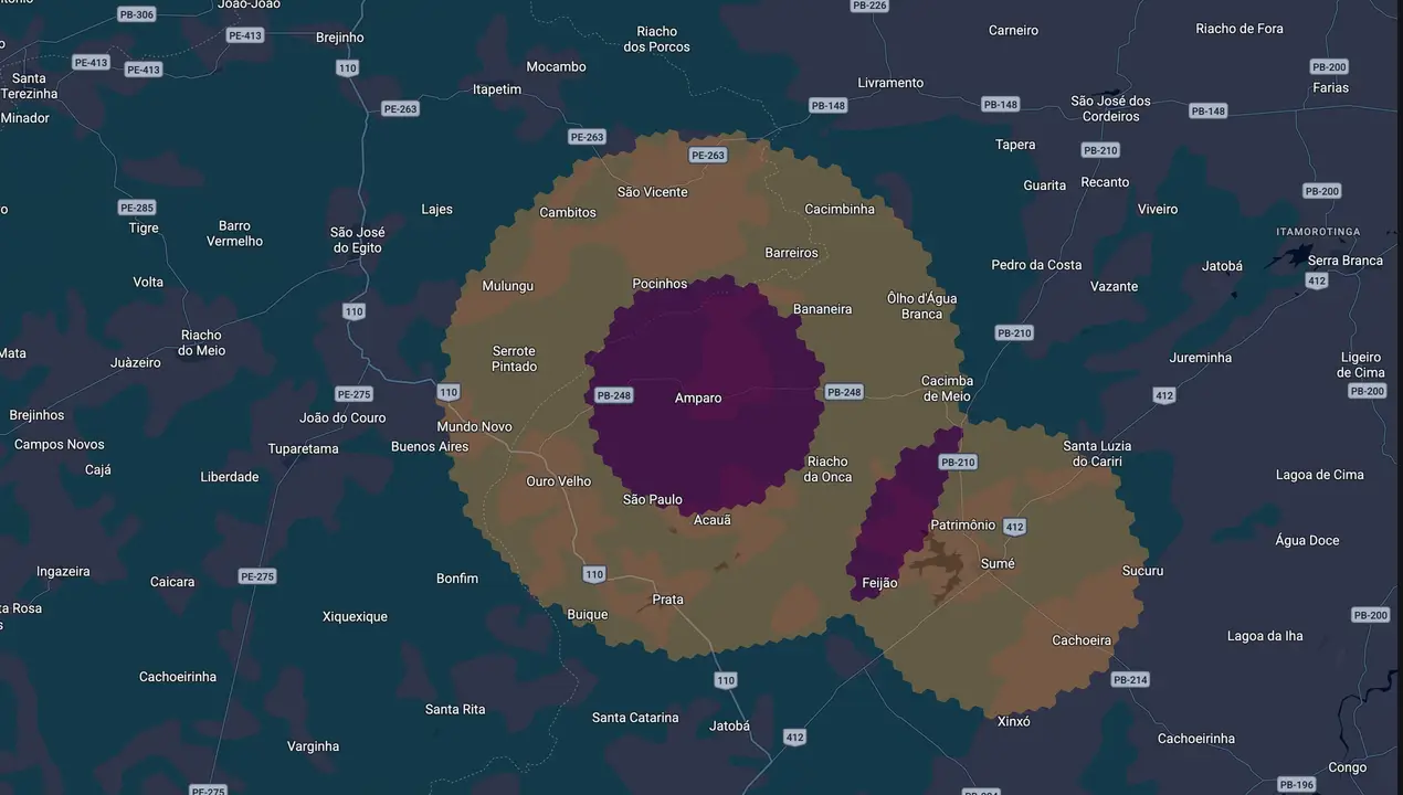 Mapa eleitoral de Tarcio Gabriel