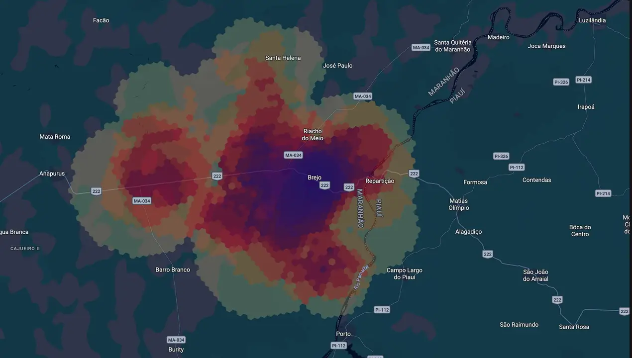 Mapa eleitoral de Thâmara Castro