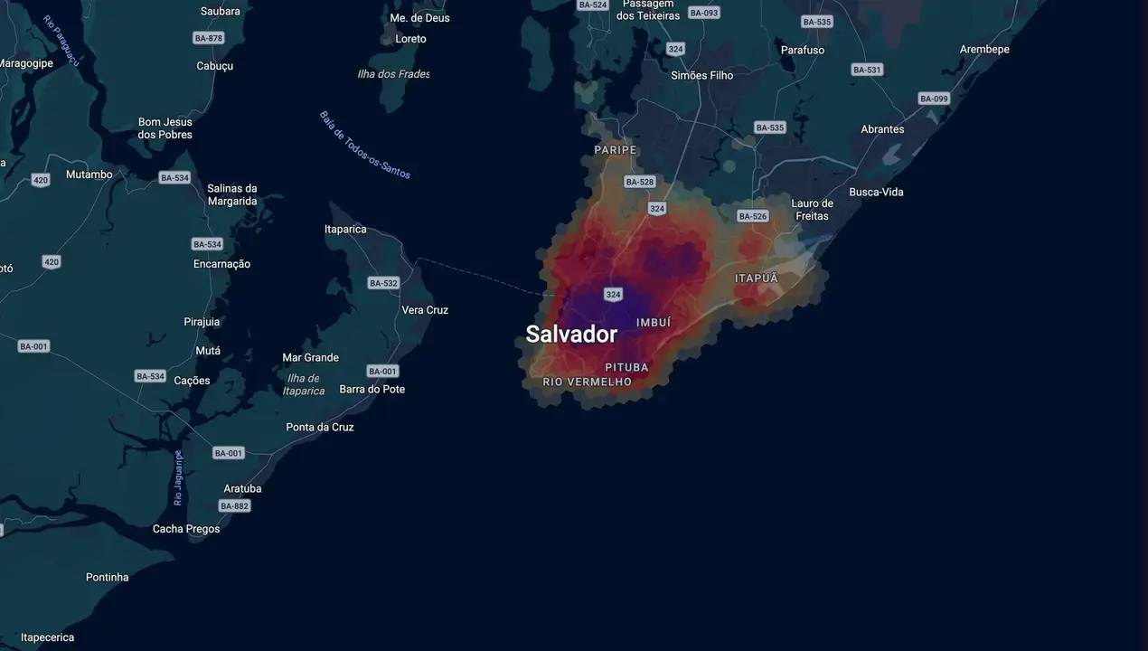 Mapa eleitoral de Theo Senna