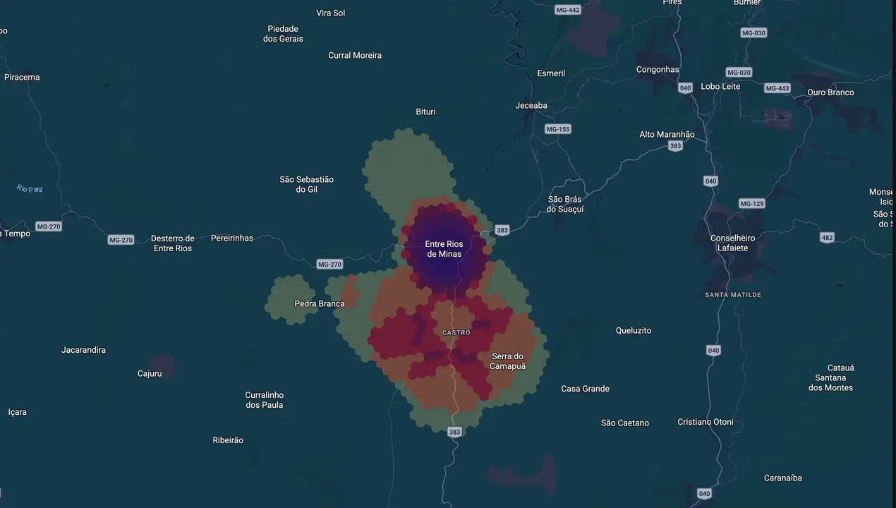 Mapa eleitoral de Thiago Itamar Ted
