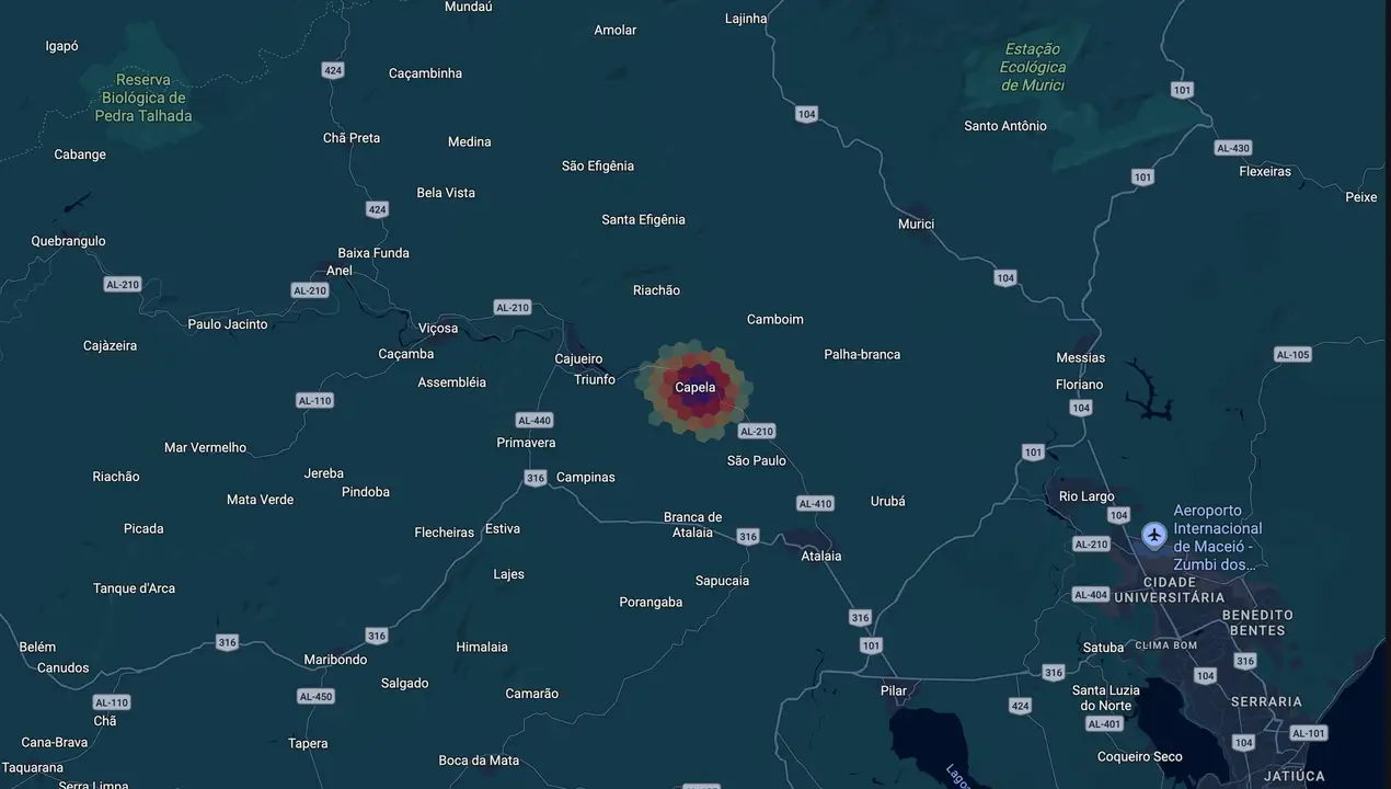 Mapa eleitoral de Thiago Medeiros