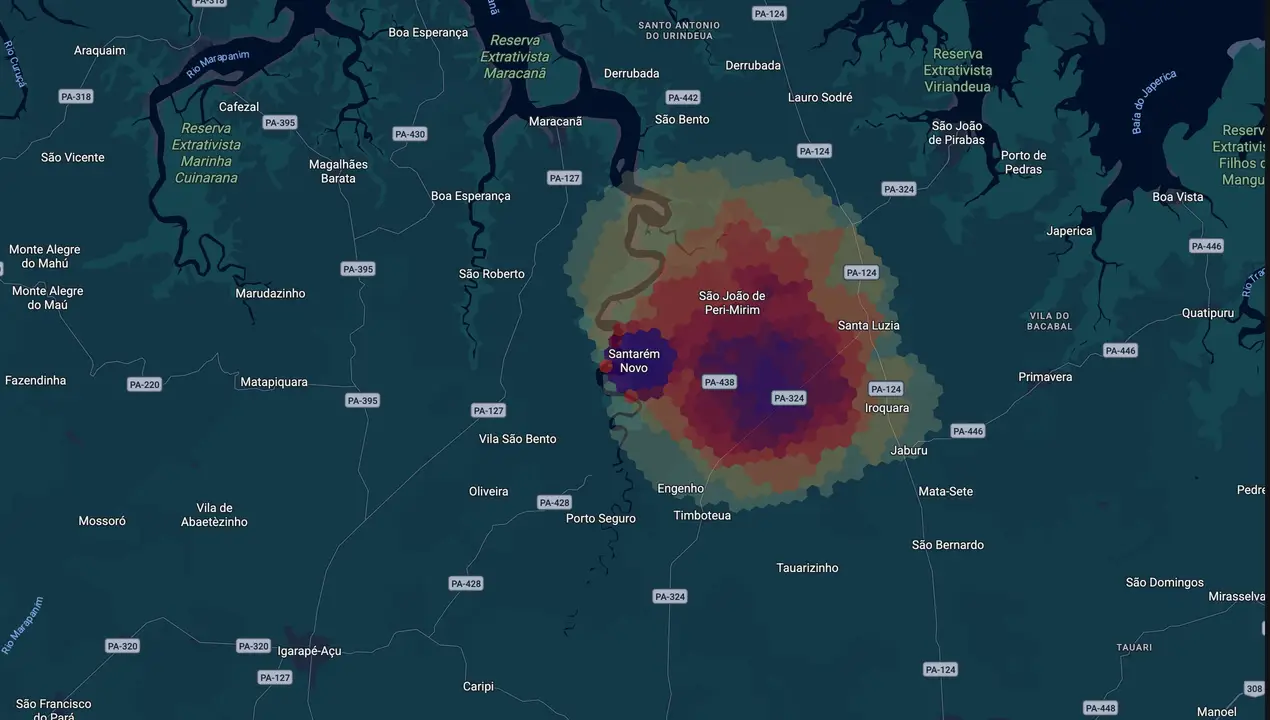 Mapa eleitoral de Thiago Reis Pimentel