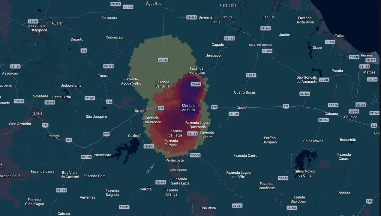 Mapa eleitoral de Tiago Abreu
