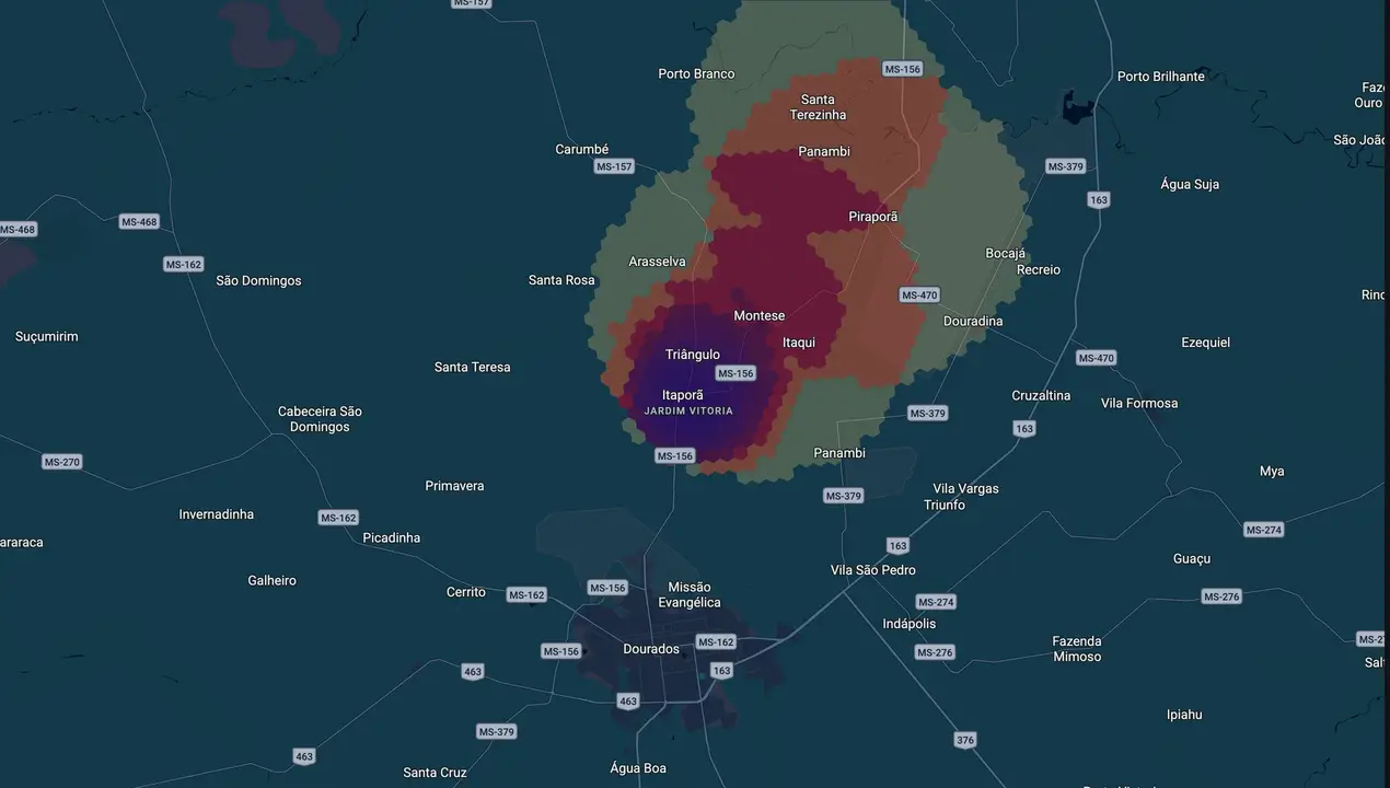 Mapa eleitoral de Tiago Carbonaro