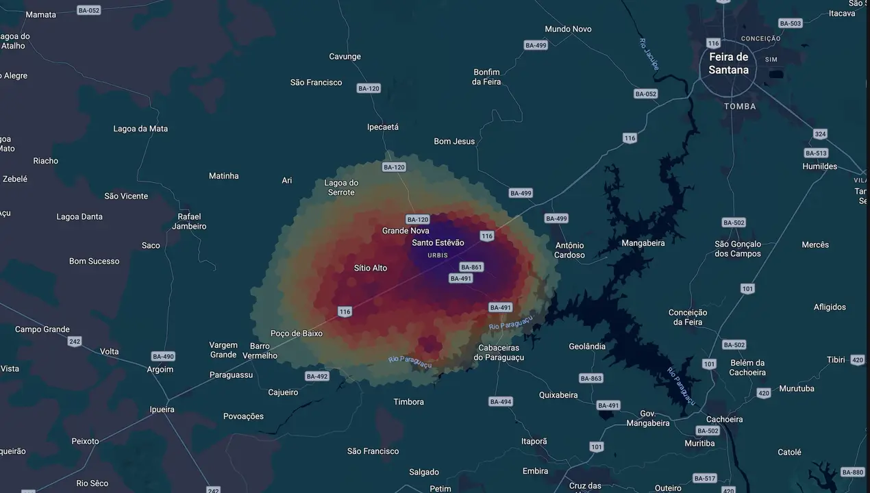 Mapa eleitoral de Tiago da Central