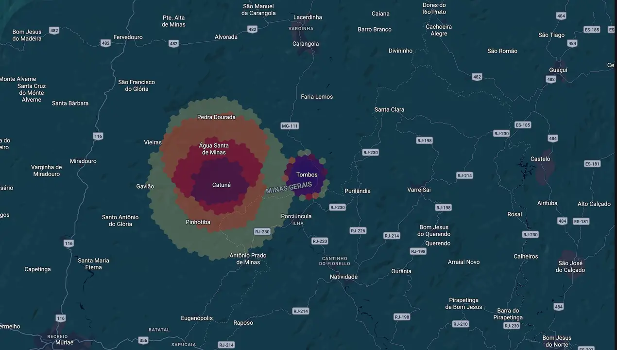 Mapa eleitoral de Tiago Dalperio