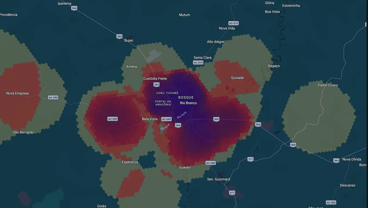 Mapa eleitoral de Tião Bocalom
