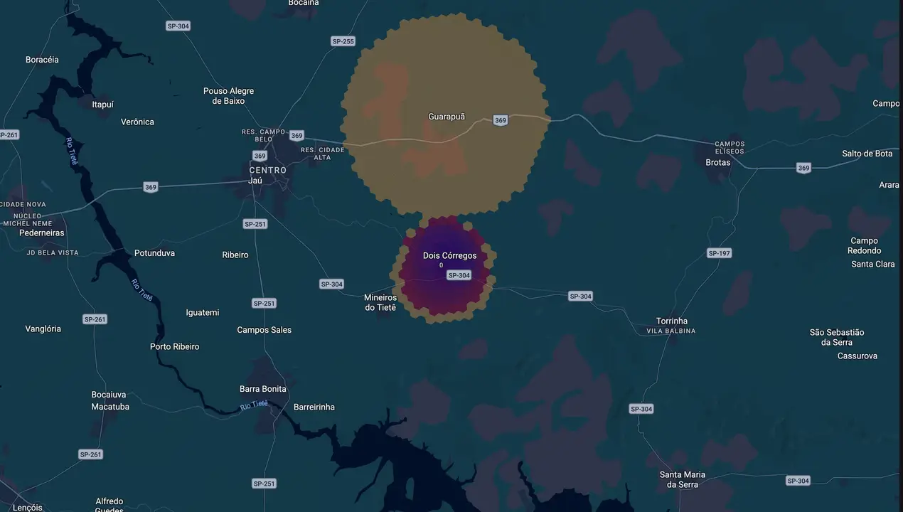 Mapa eleitoral de Tião Mazziero