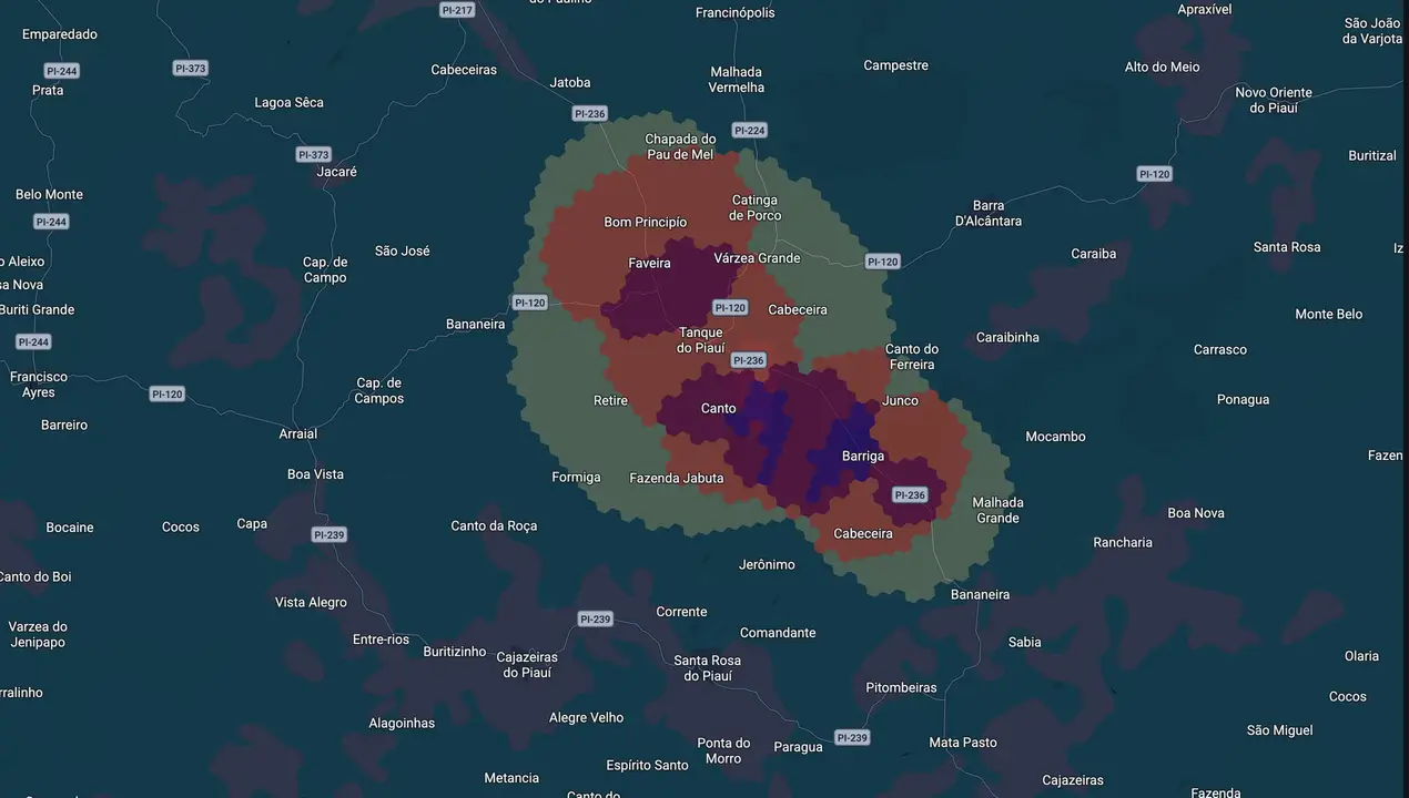 Mapa eleitoral de Tiel Sales