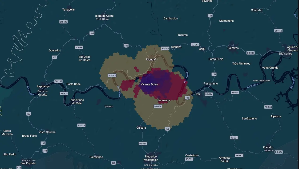 Mapa eleitoral de Tomaz Rossato