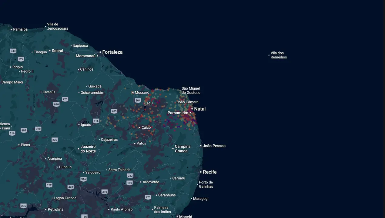 Mapa eleitoral de Tomba Farias