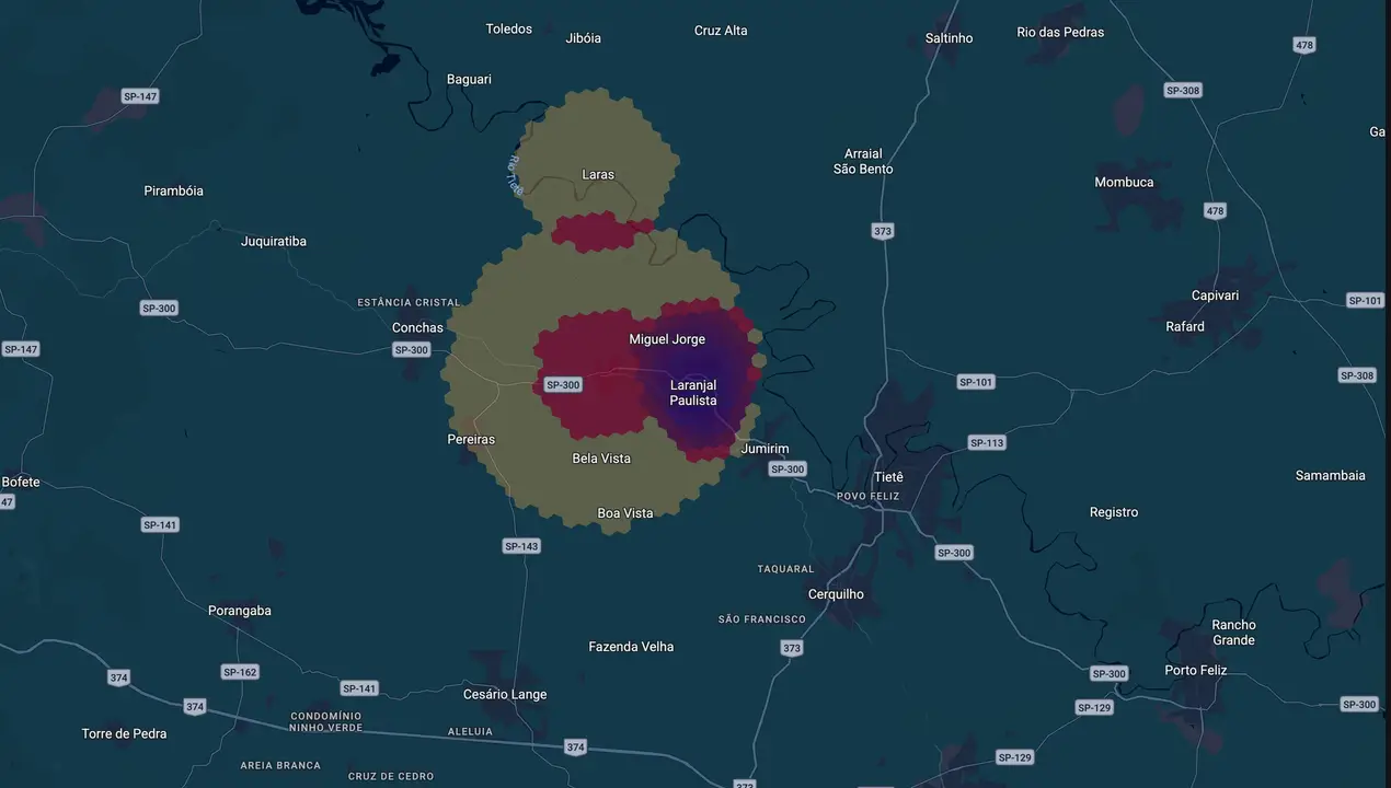 Mapa eleitoral de Valdecir