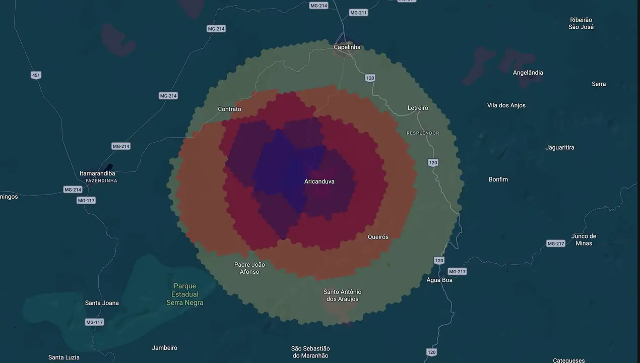 Mapa eleitoral de Valdeir Coimbra
