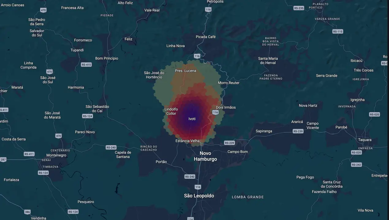 Mapa eleitoral de Valdir