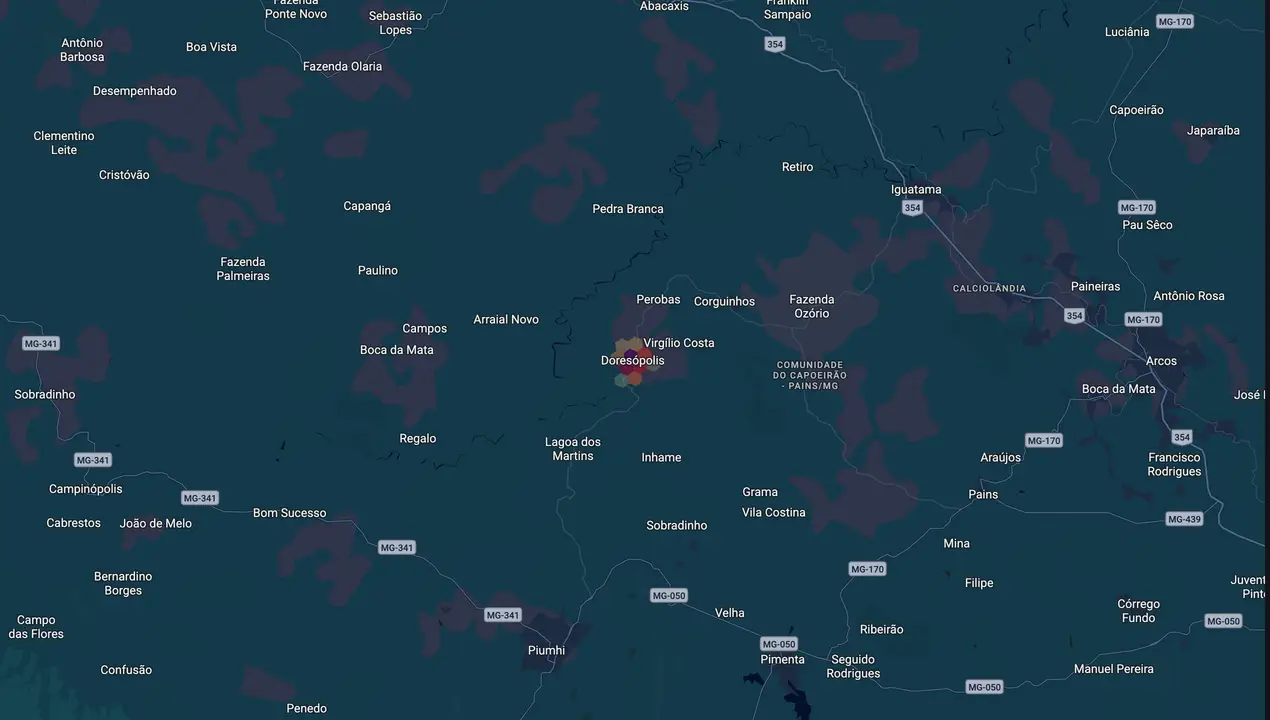 Mapa eleitoral de Valdir